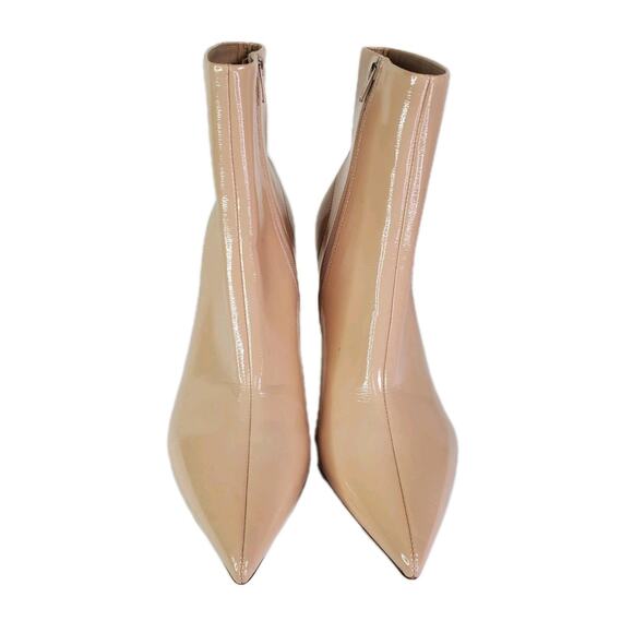 Jeffrey Campbell Nixie Pointed Toe Stiletto Ankle Boot Brown Women Sz 11 Patent - Picture 2 of 11